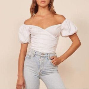 Reformation Linen Framboise Top - Sz 4/S